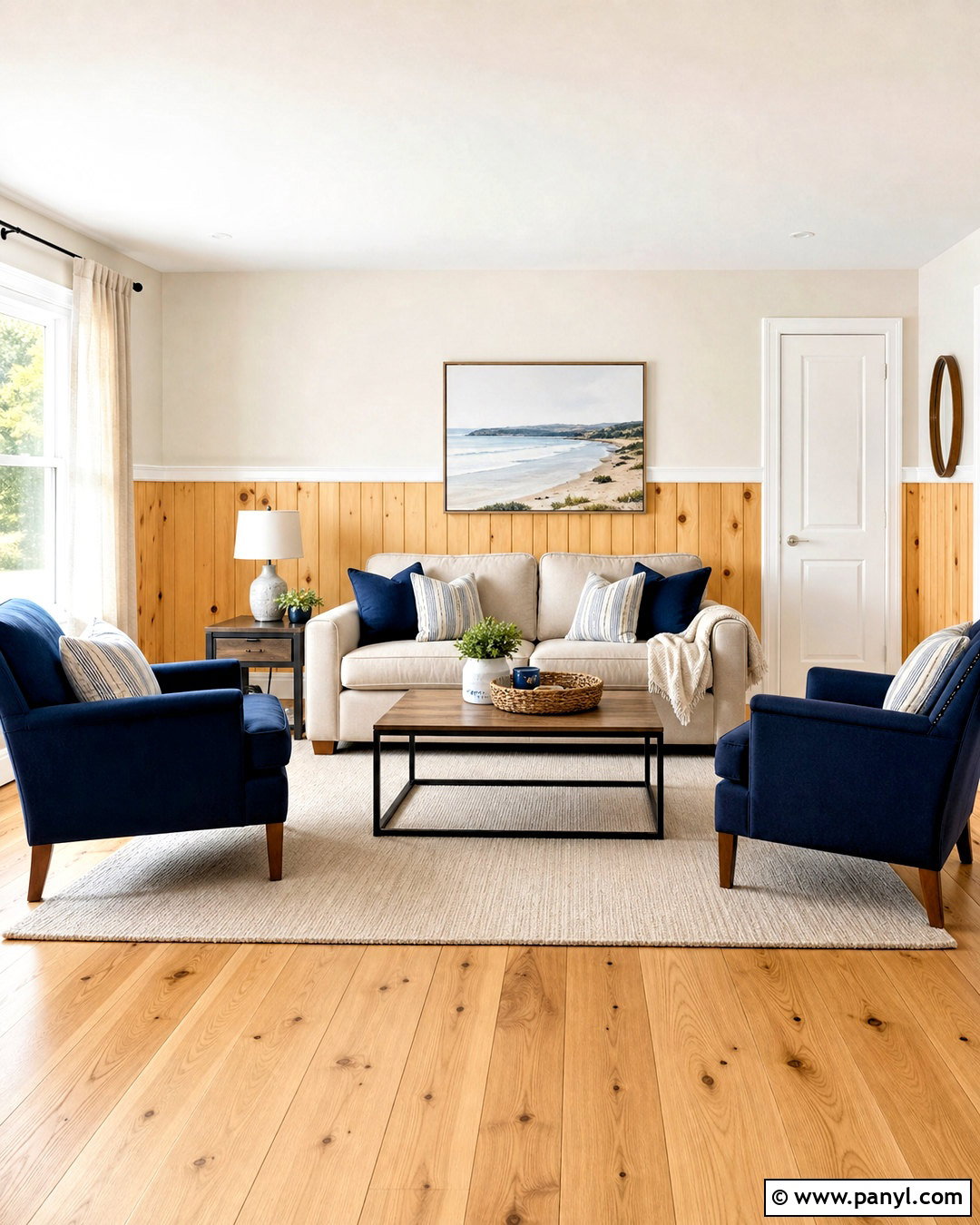 Two-Tone Knotty Pine Walls - 20 knotty pine walls makeover ideas