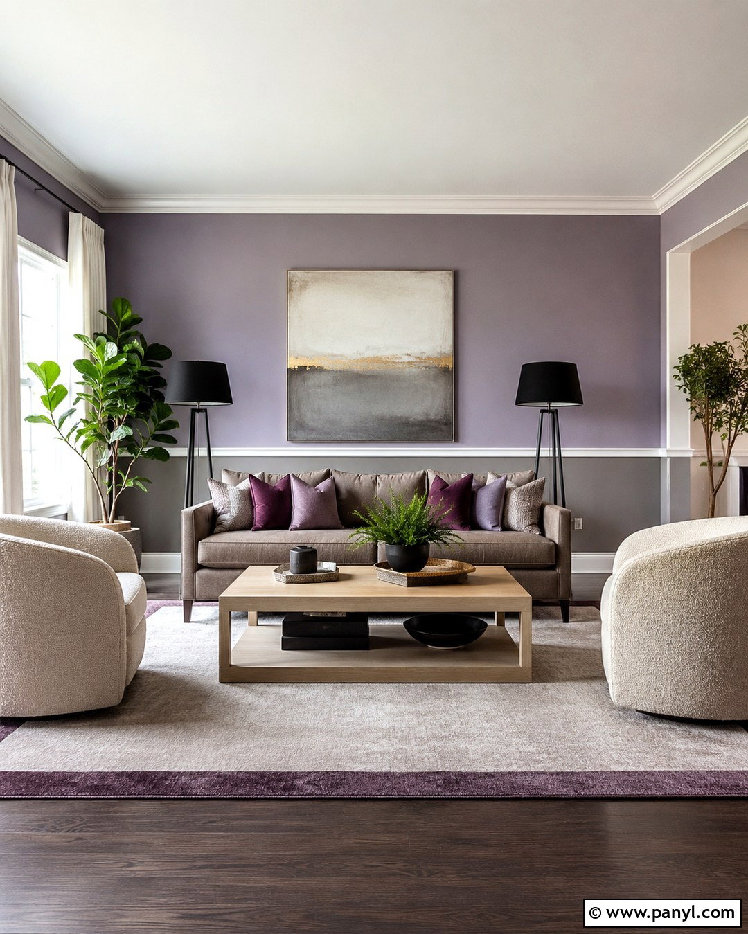 Two Tone Lavender And Grey Living Room Walls - 20 lavender and grey walls