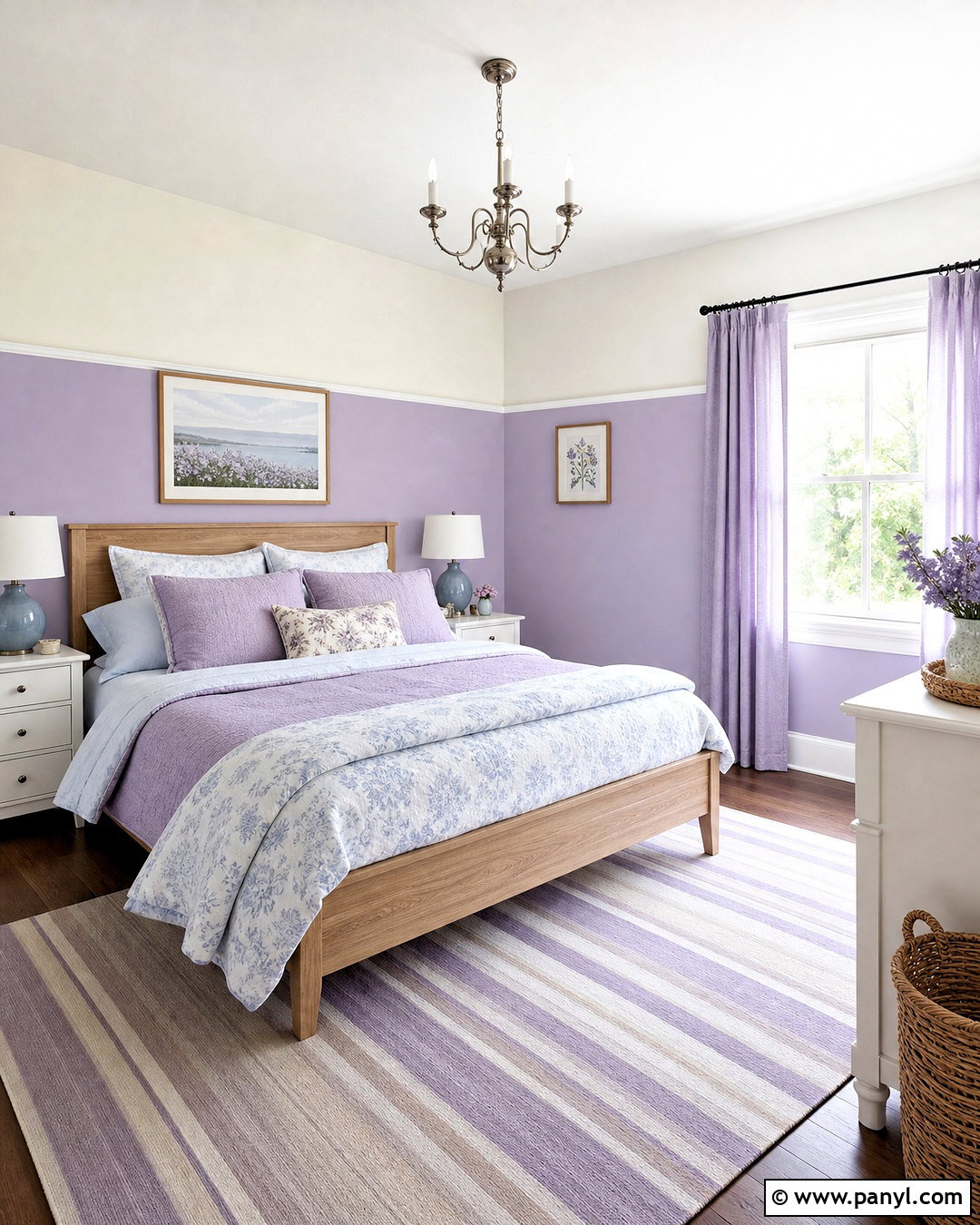 Two Tone Lavender Bedroom - 20 lavender paint bedroom ideas