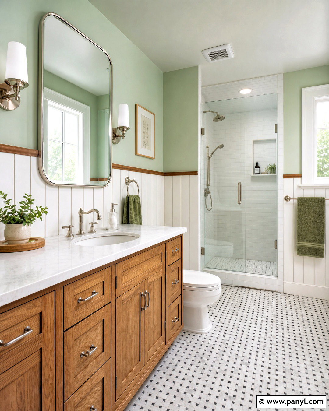 Two Tone Light Green Bathroom Walls - 20 light green bathroom walls