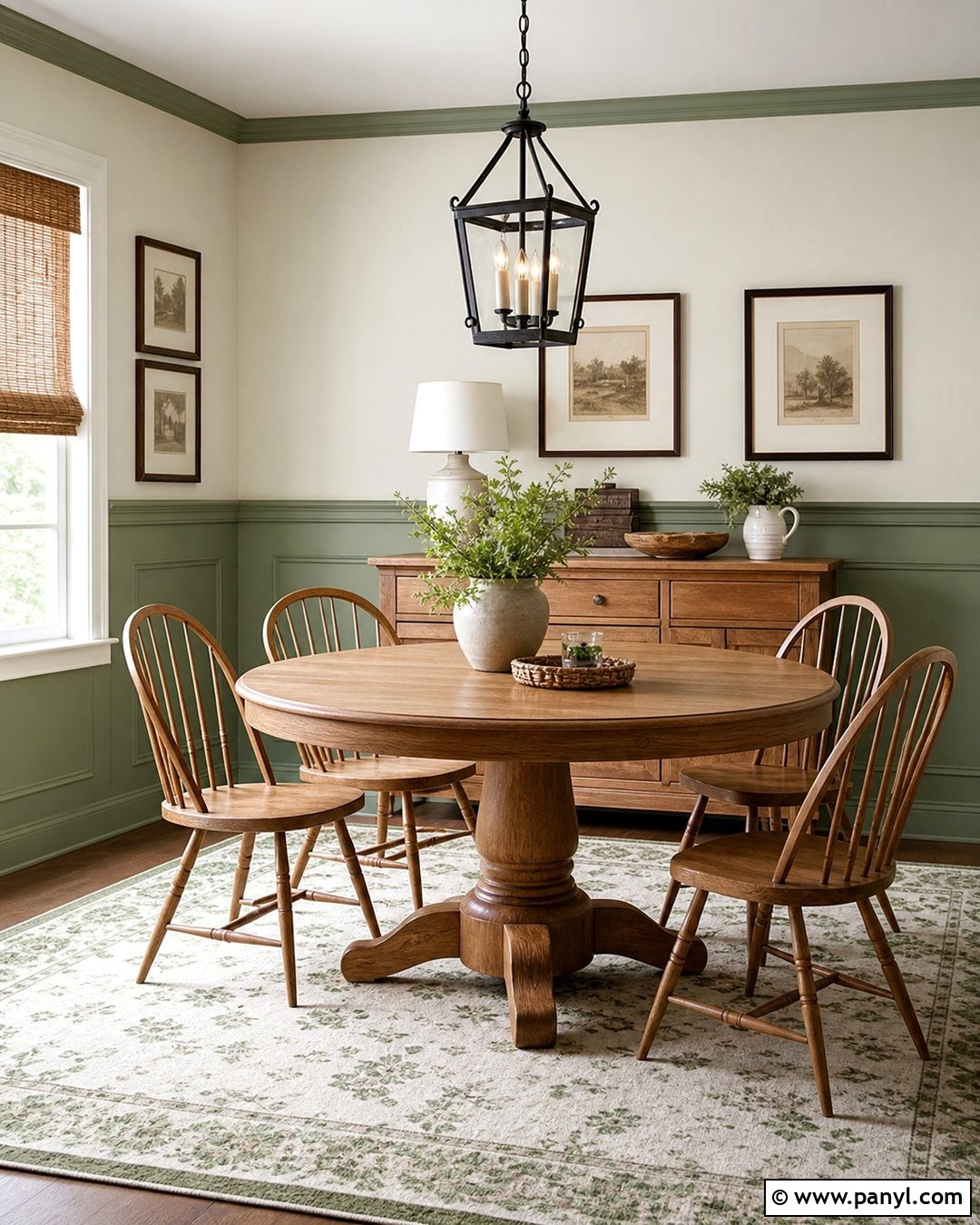 Two Tone Light Green Dining Room - 30 light green wall color ideas