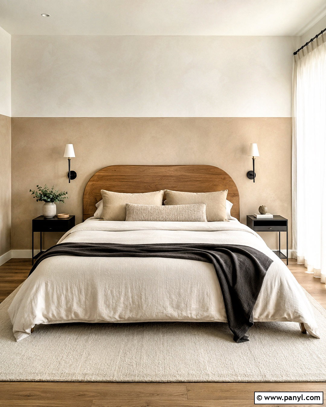 Two Tone Limewash Bedroom - 20 limewash walls bedroom ideas