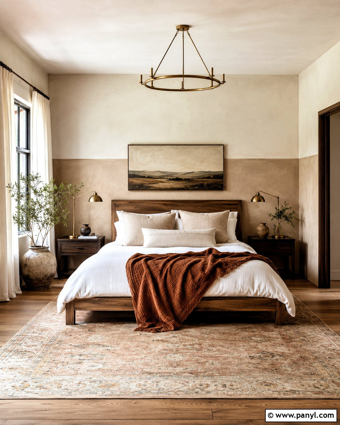 Two Tone Limewash Bedroom - 20 limewash paint bedroom ideas