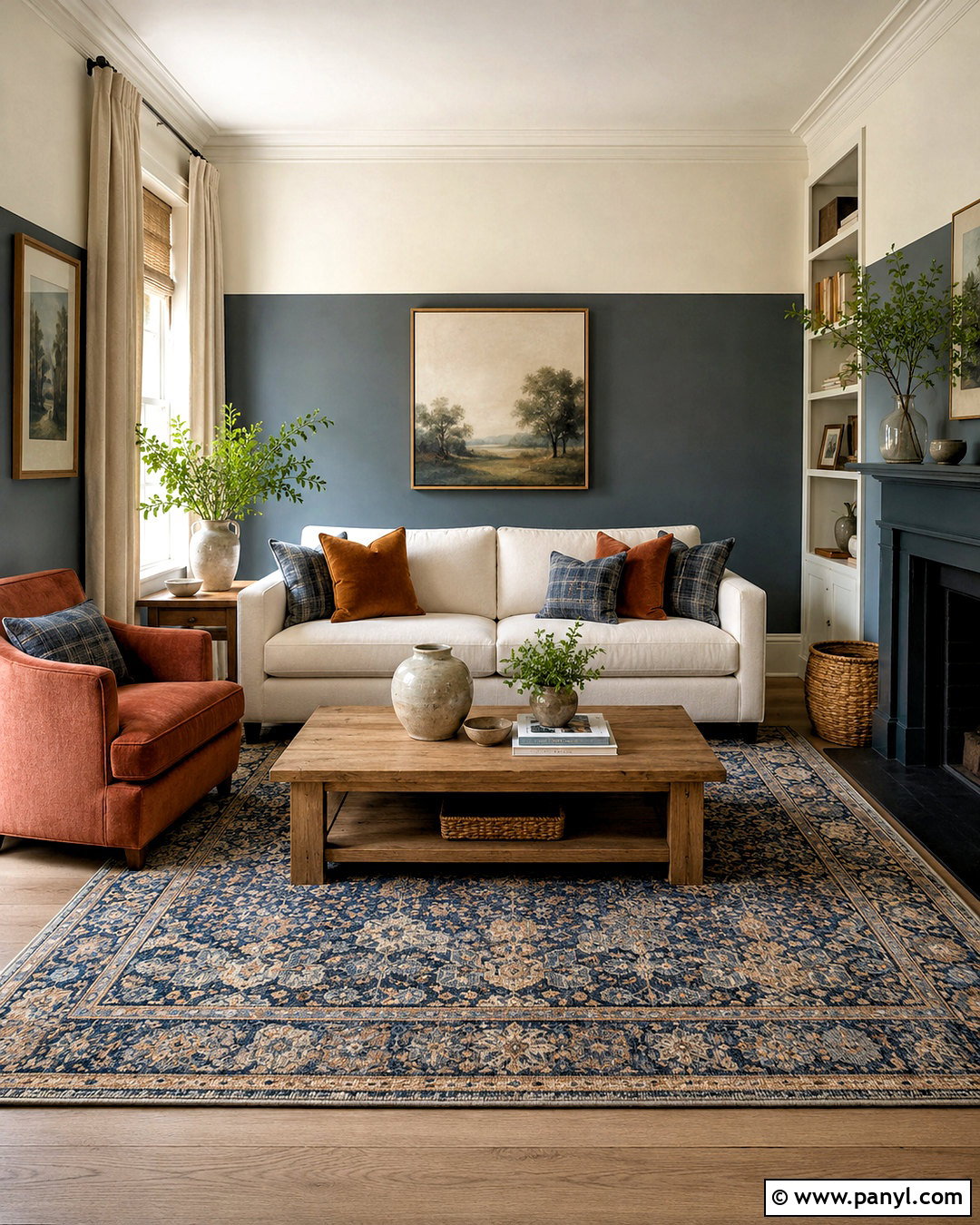 Two Tone Living Room Accent Wall - 20 paint living room ideas accent walls