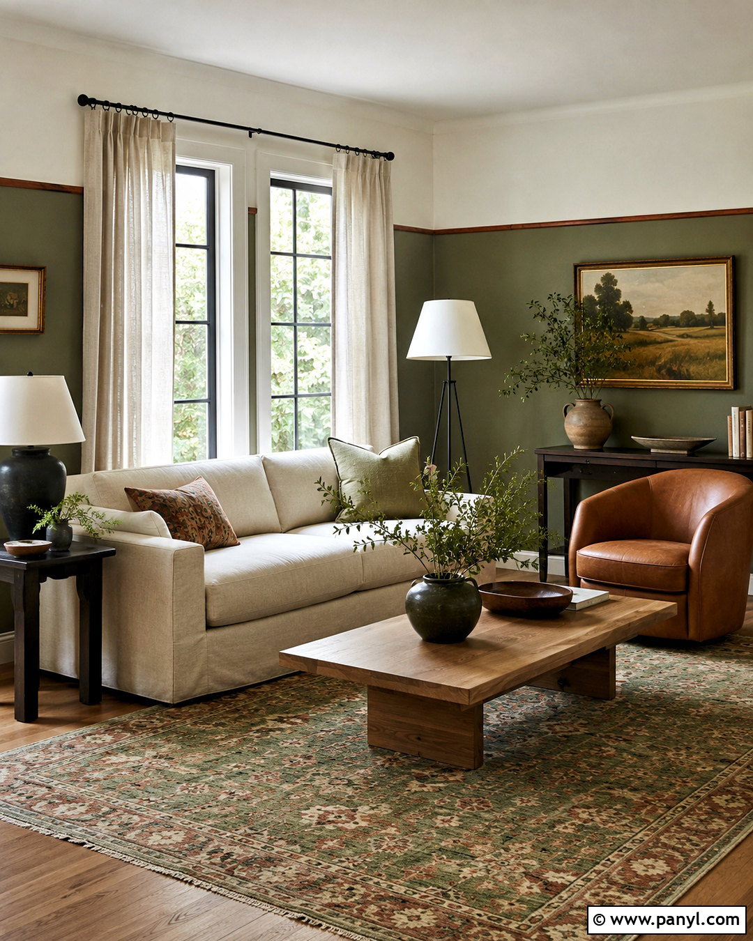 Two Tone Living Room Wall Color - 40 Room Wall Color Ideas