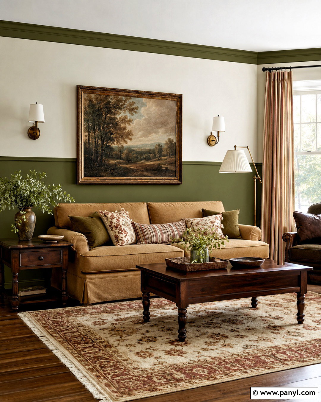 Two-Tone Living Room Wall - 20 living room wall designs