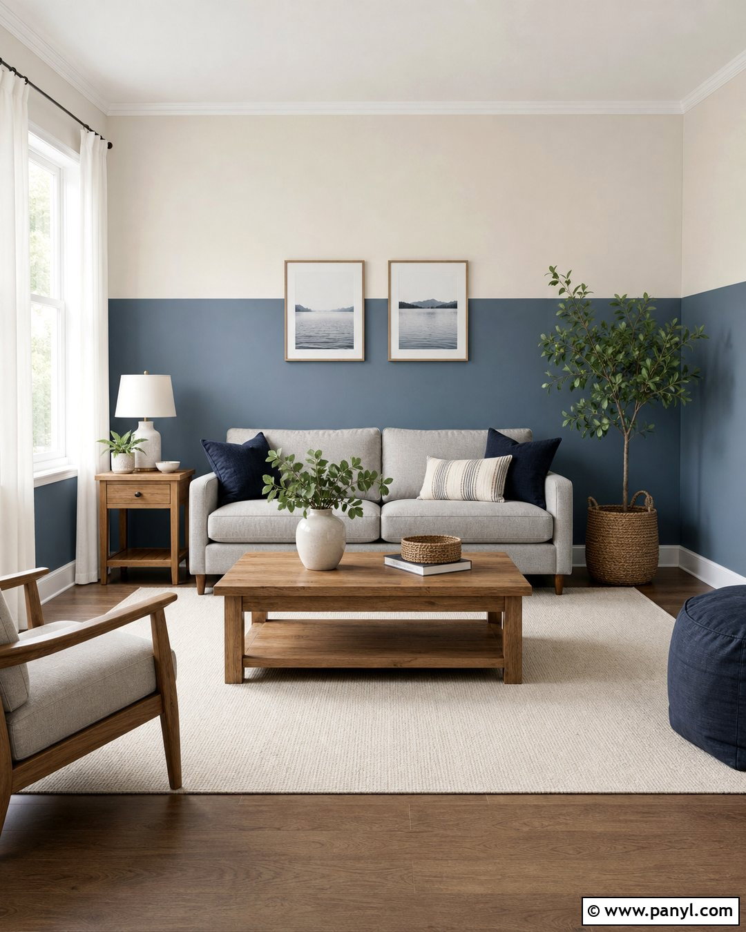 Two Tone Living Room Walls - 50 paint ideas for walls
