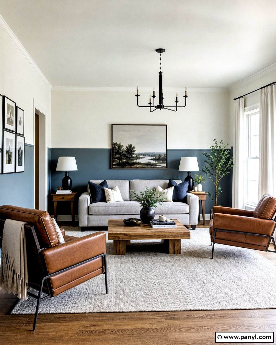 Two Tone Living Room Walls - 20 room ideas paint walls
