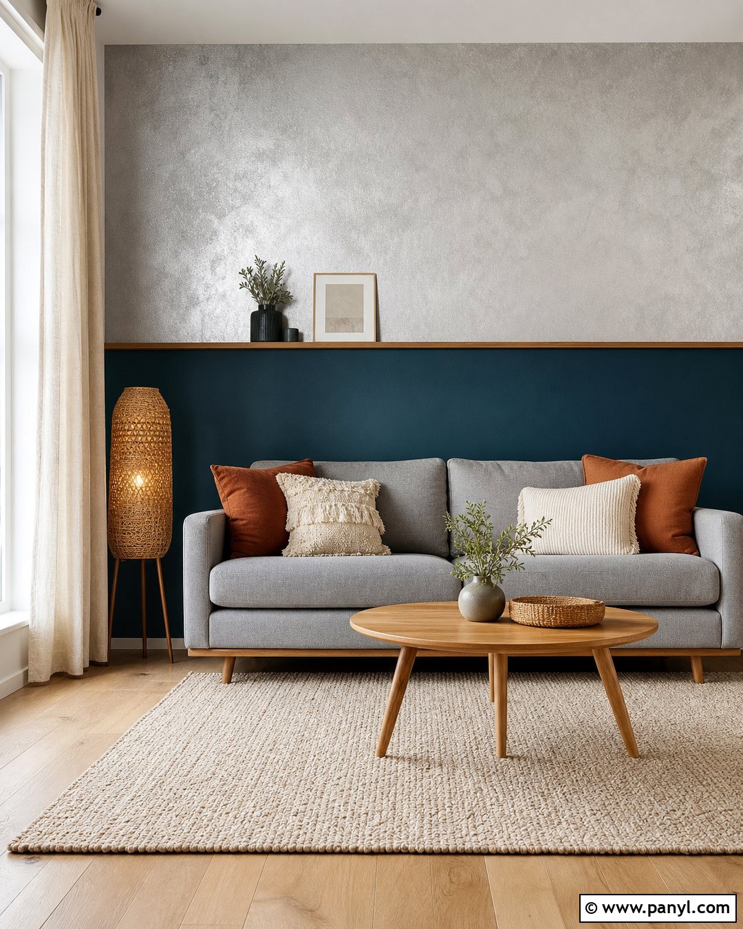 Two-Tone Metallic Paint Wall - 20 Metallic Paint Feature Wall Ideas