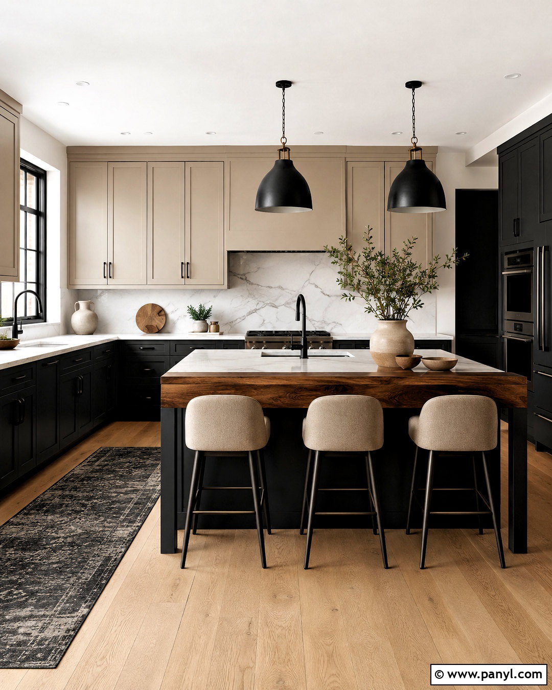 Two Tone Moody Kitchen - 20 moody kitchen ideas