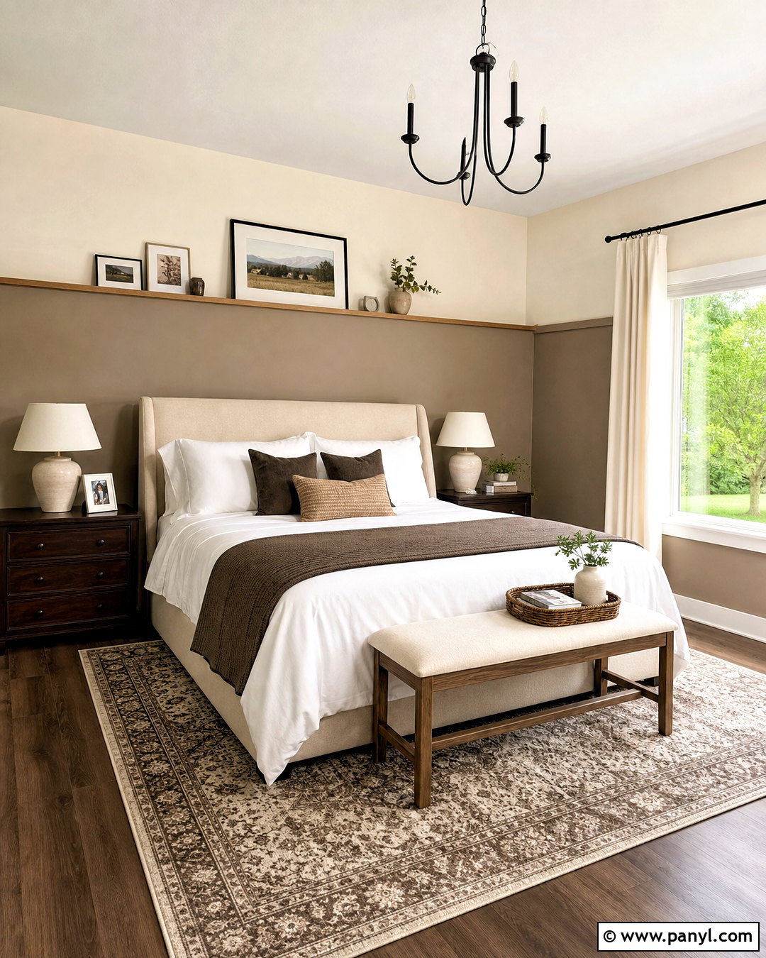 Two Tone Neutral Bedroom Accent Wall - 20 neutral accent wall ideas