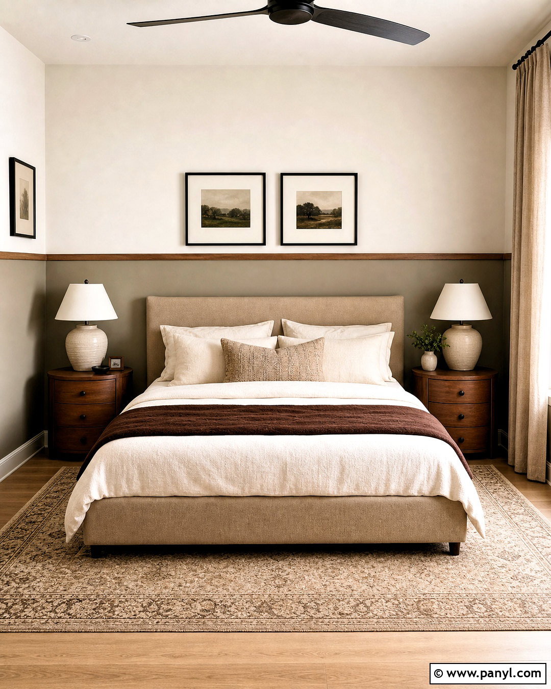 Two Tone Neutral Half Wall Bedroom - 20 half wall bedroom ideas