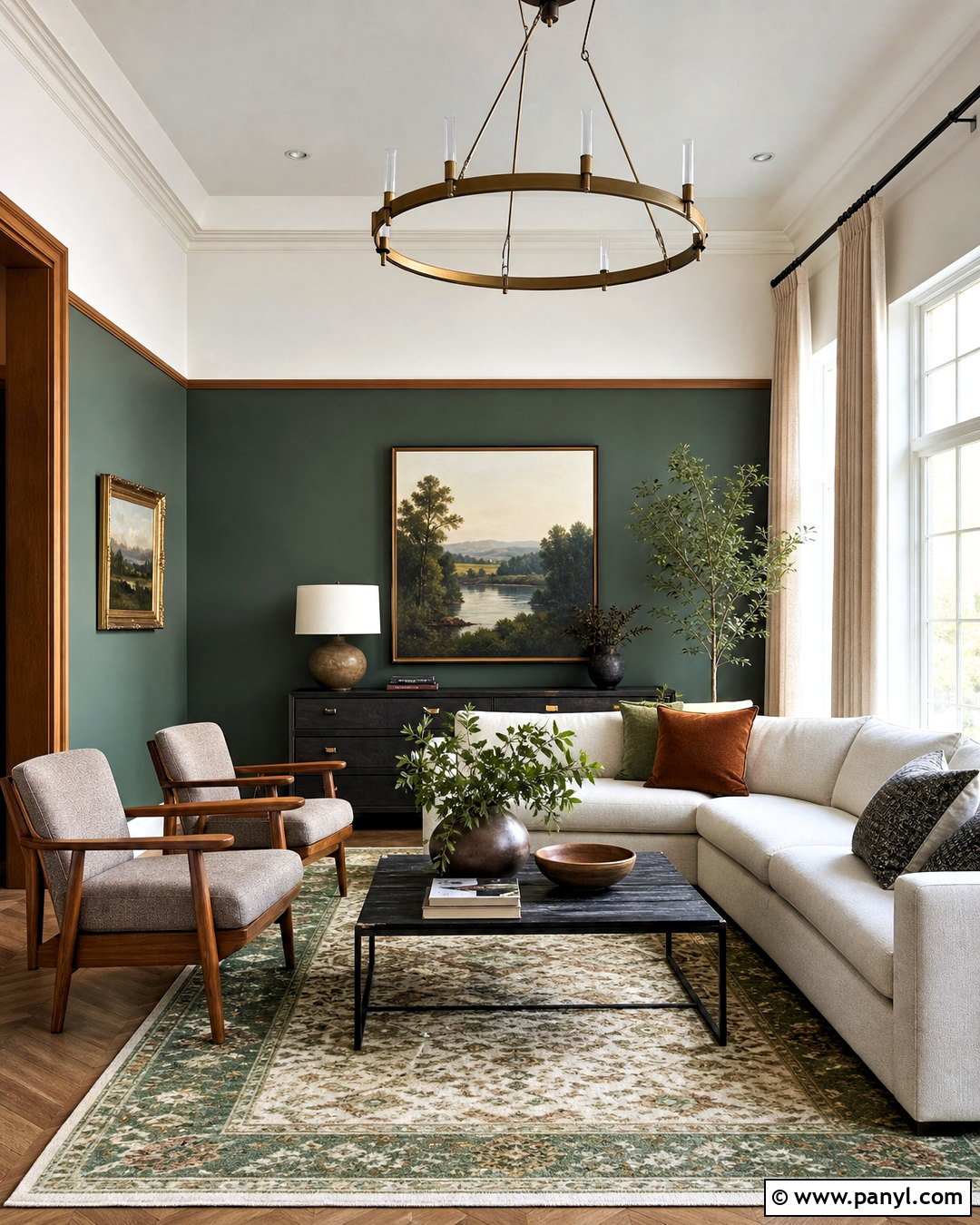 Two Tone Paint On Tall Walls - 20 high ceiling wall decor living room ideas
