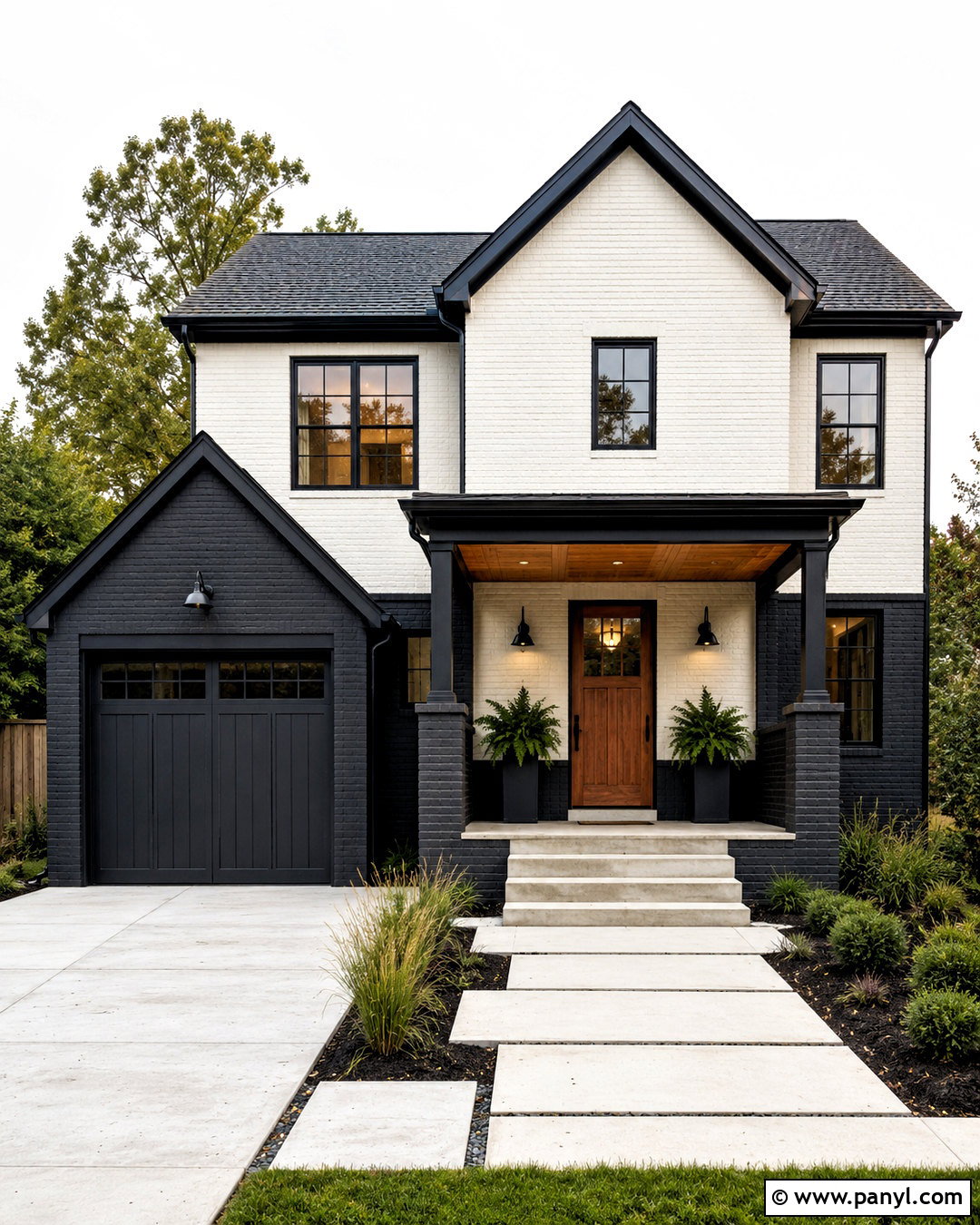 Two Tone Painted Brick Exterior - 20 painted brick wall exterior ideas