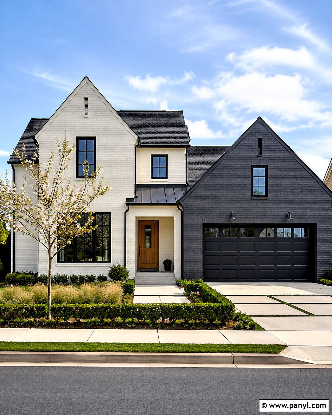 Two Tone Painted Brick Home - 20 painted brick homes