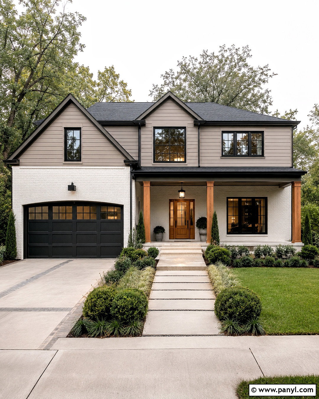Two Tone Painted Brick House - 20 painted brick house exterior before and after ideas