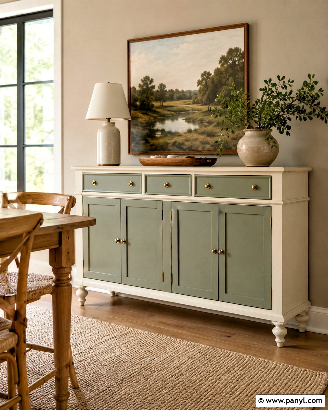 Two Tone Painted Buffet - 20 painted buffet ideas