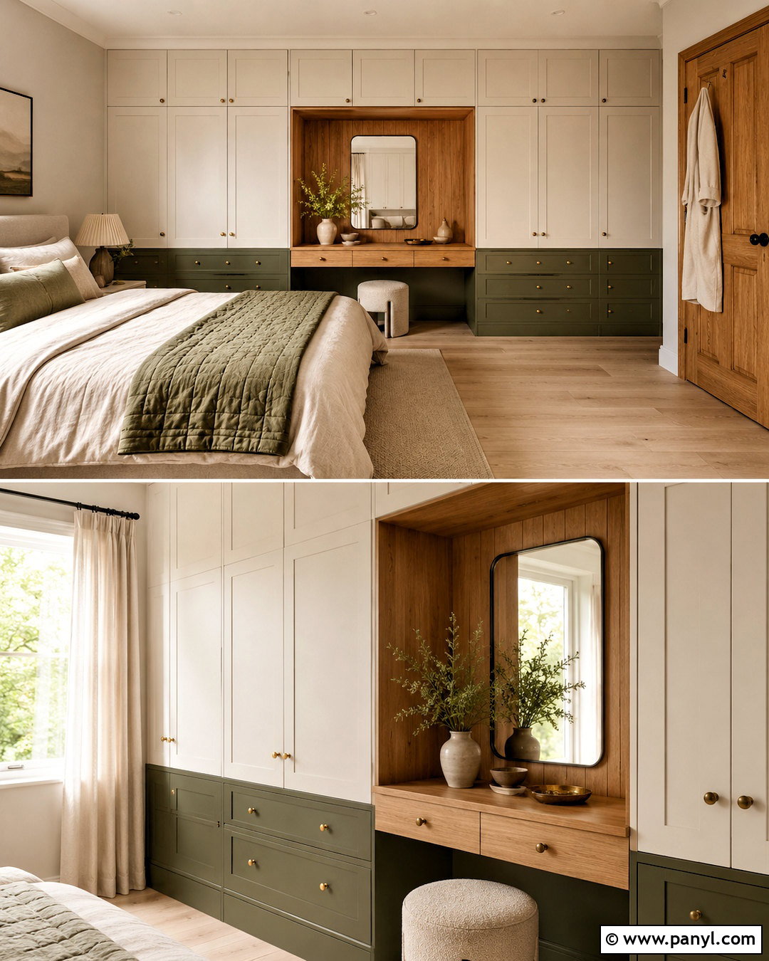 Two Tone Painted Built In Wardrobes - 20 painted built in wardrobes