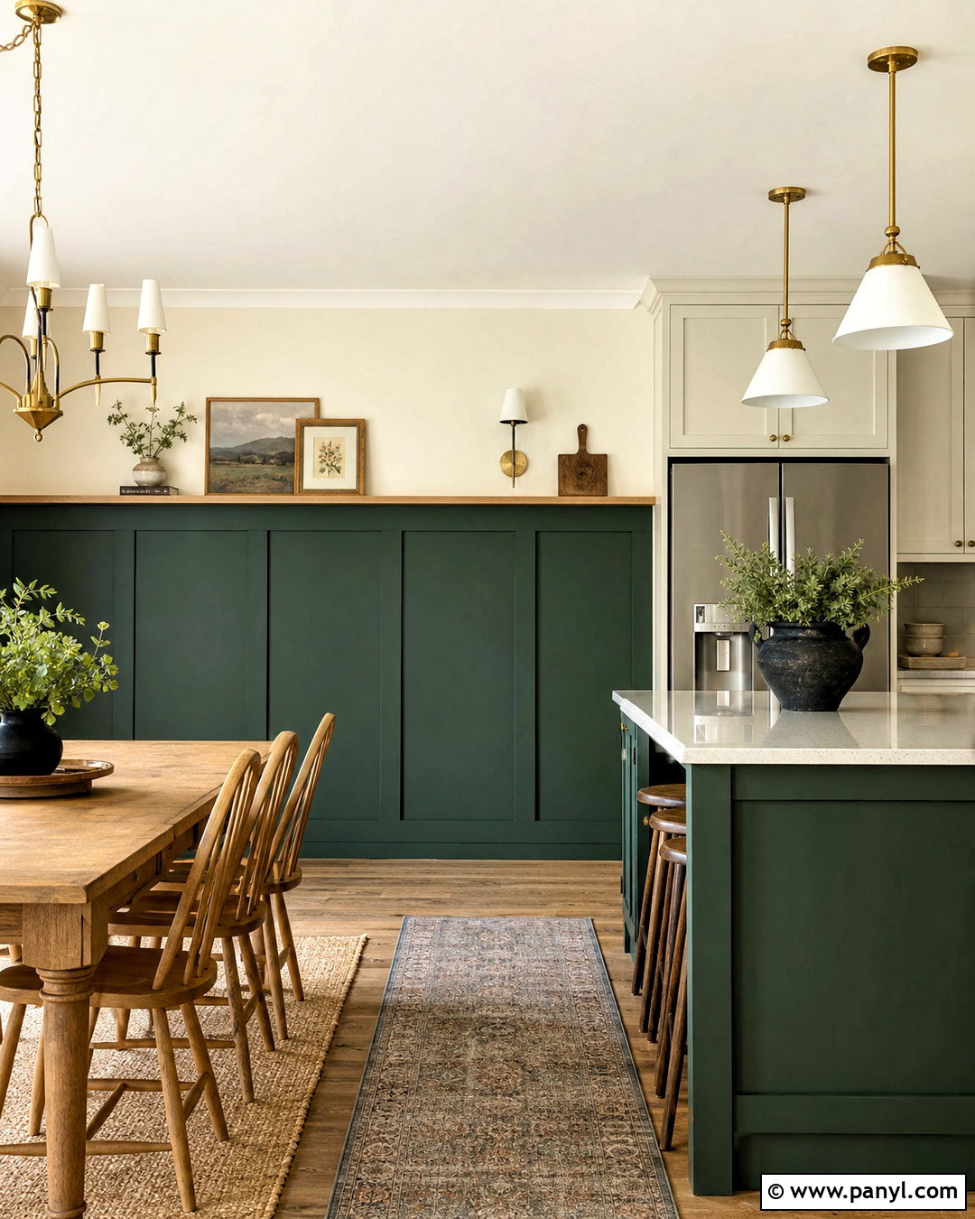 Two-Tone Painted Kitchen Statement Wall - 20 kitchen statement wall ideas