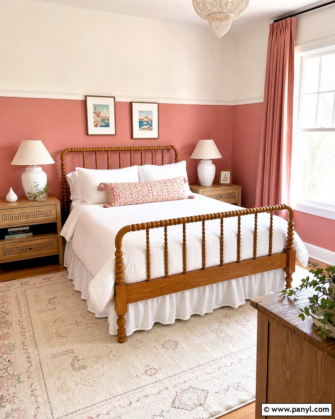 Two Tone Pink And White Bedroom - 20 bedroom paint colors pink ideas