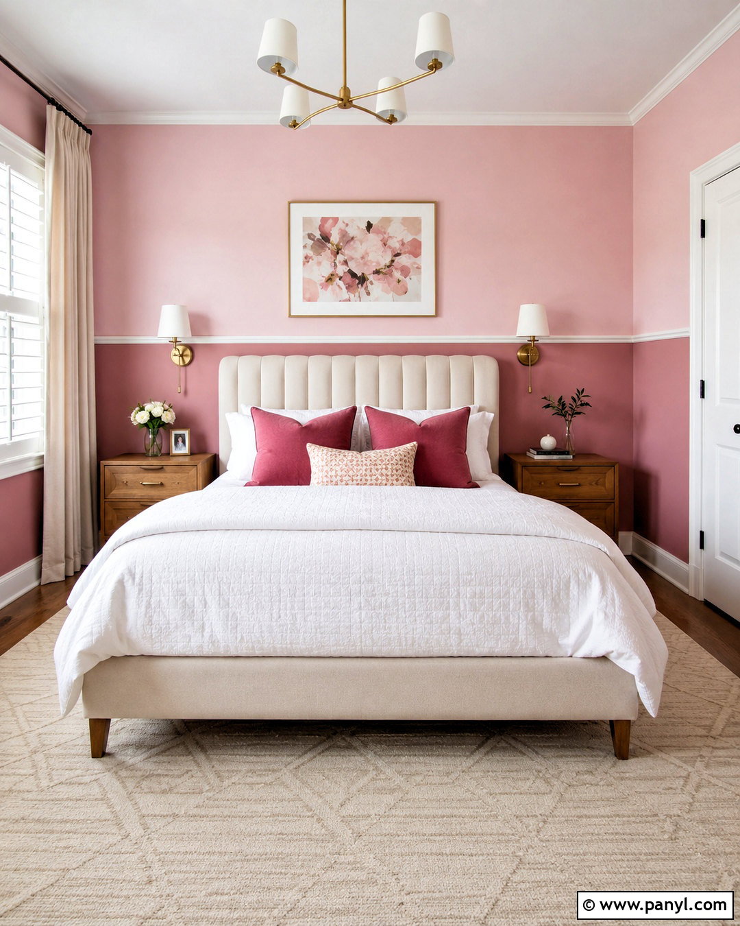 Two Tone Pink Bedroom Walls - 20 pink room walls