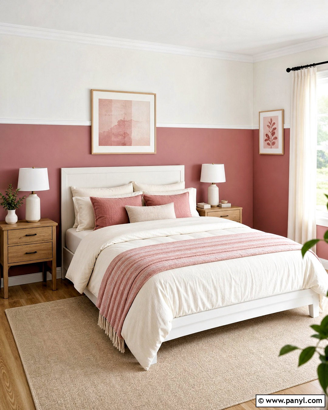 Two-Tone Pink Room - 20 simple pink room ideas