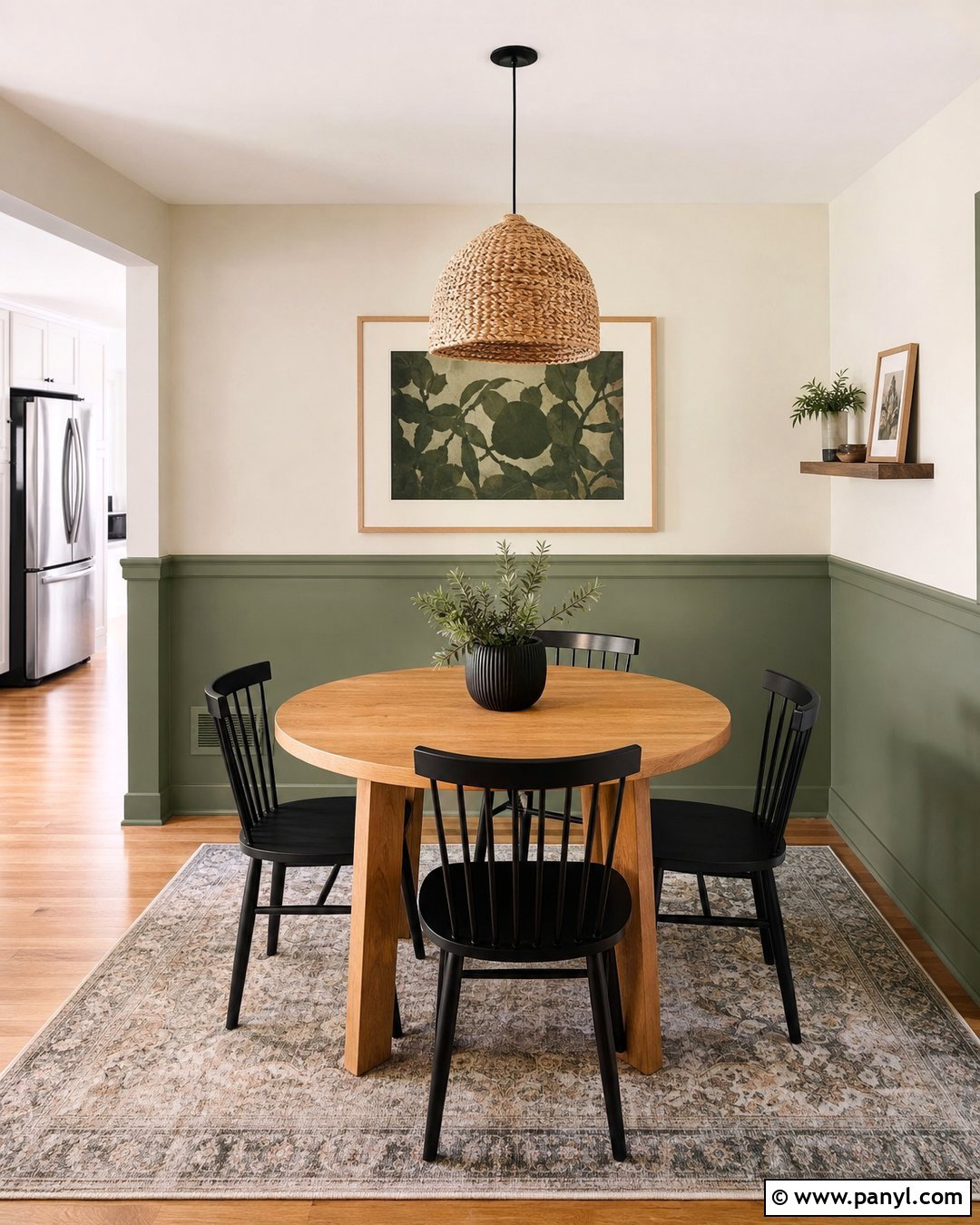 Two-Tone Sage Green Walls - 35 sage green wall color ideas