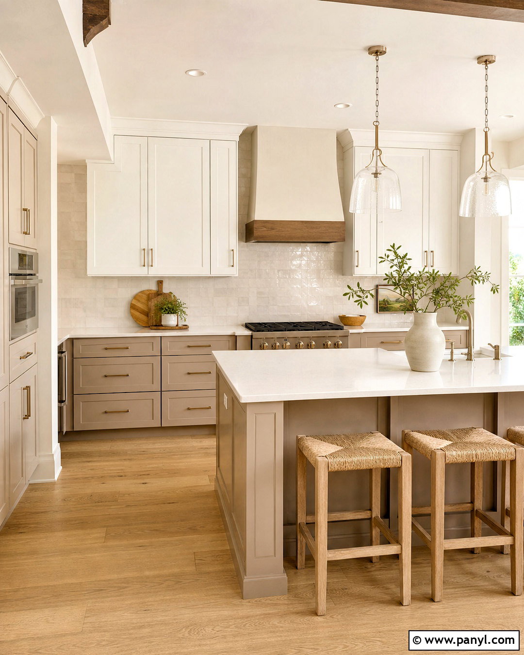Two Tone Sand Beige Kitchen - 20 sand beige kitchen ideas