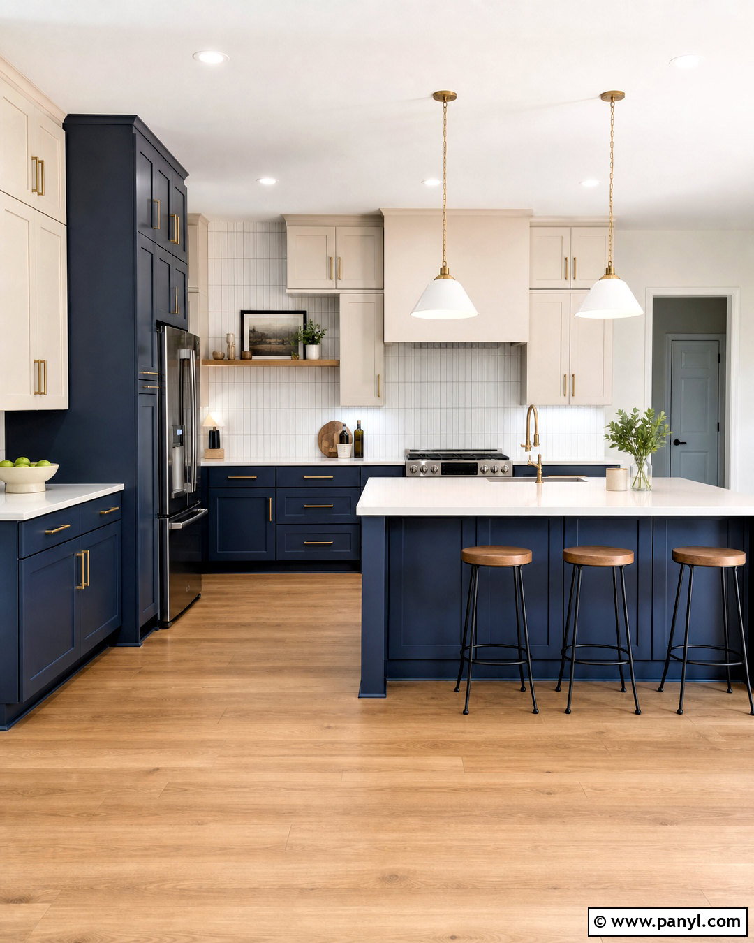 Two Tone Slate Blue Kitchen - 20 slate blue kitchen ideas
