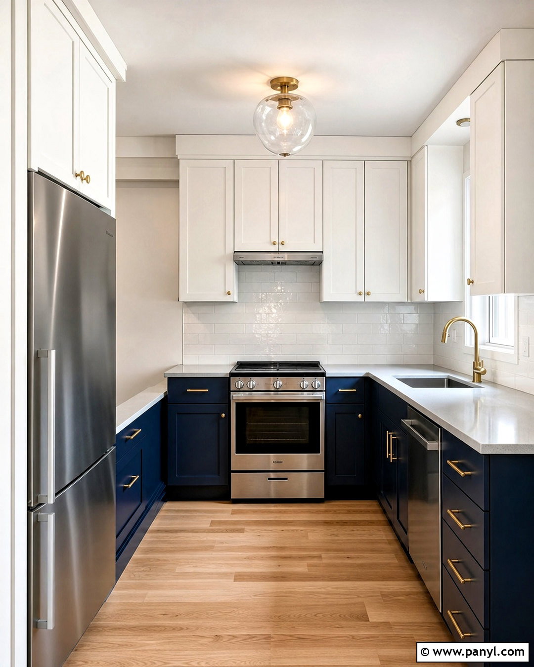 Two-Tone Small Kitchen - 20 very small kitchen ideas