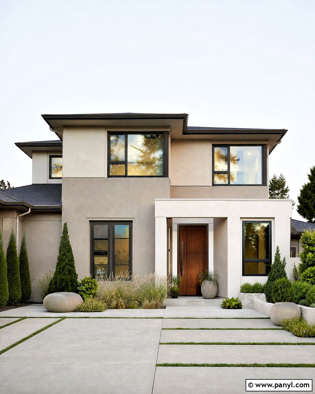 Two Tone Stucco Exterior Wall - 20 stucco walls