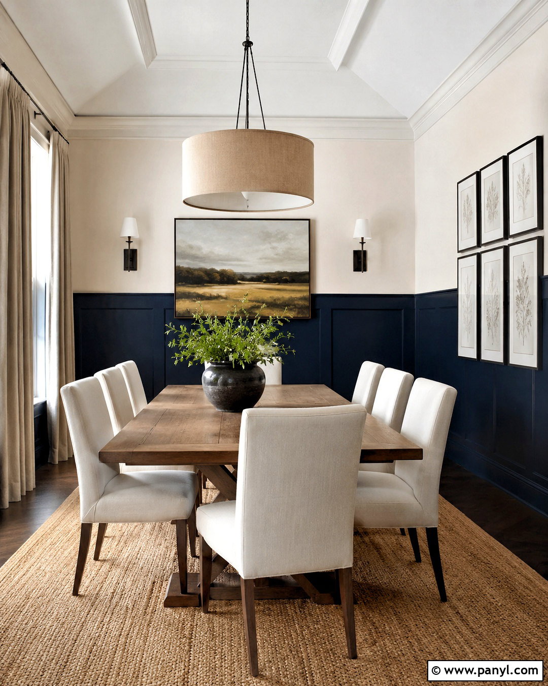 Two-Tone Tall Wall Paint - 20 decorating tall walls high ceilings