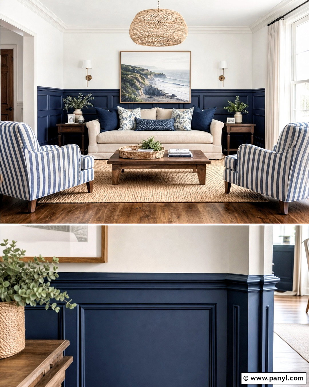 Two Tone Wall Moulding - 20 wall moulding ideas