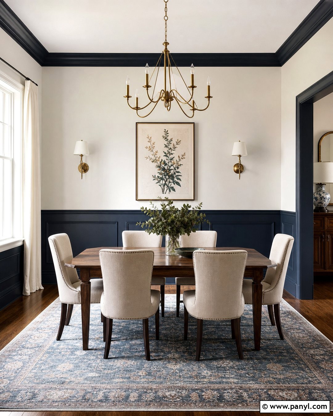 Two Tone Wall With Chair Rail - 20 Painting Two Colors On One Wall Ideas
