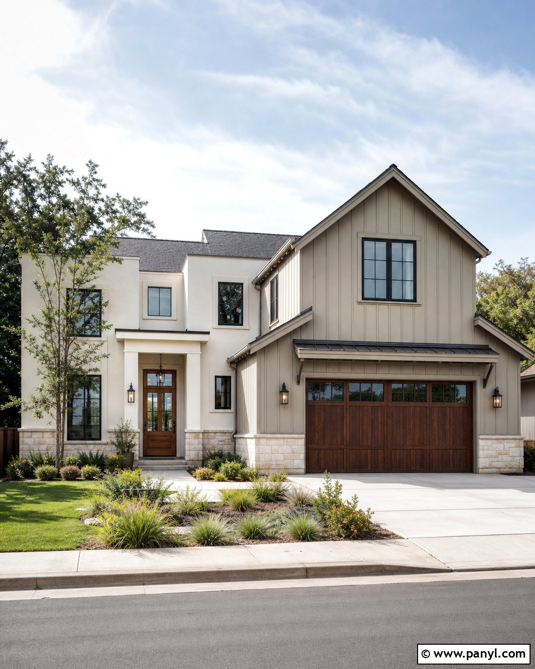 Two Tone White And Taupe Exterior Wall Paint - 35 exterior wall paint ideas