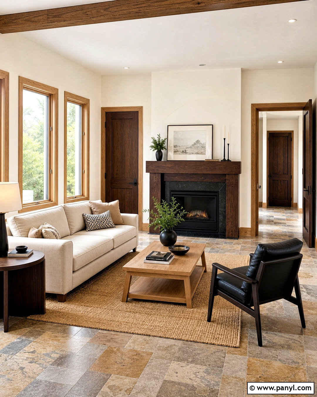 Two Tone Wood Trim - 20 wood trim interior ideas