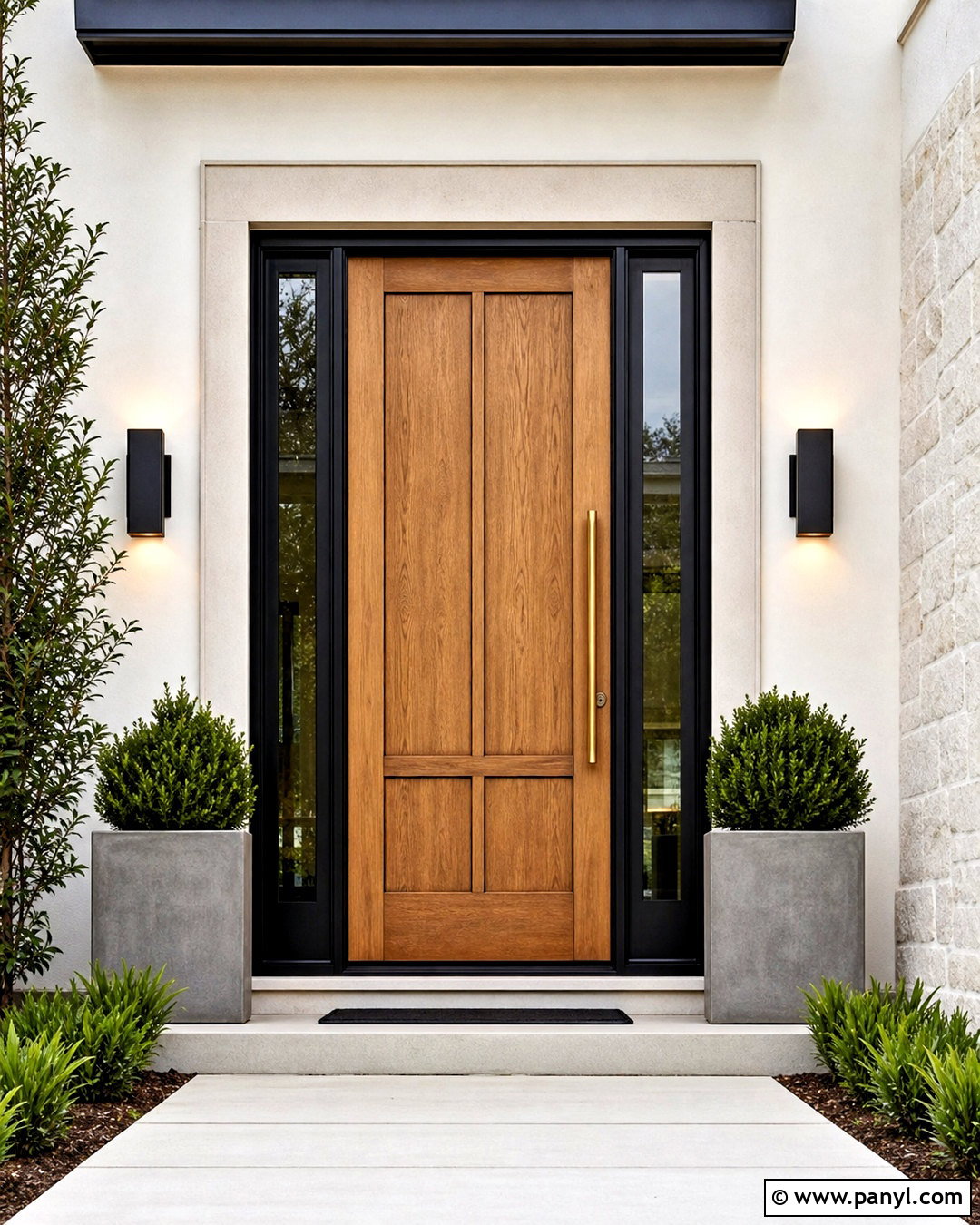 Two Tone Wooden Door - 20 wooden door colour ideas