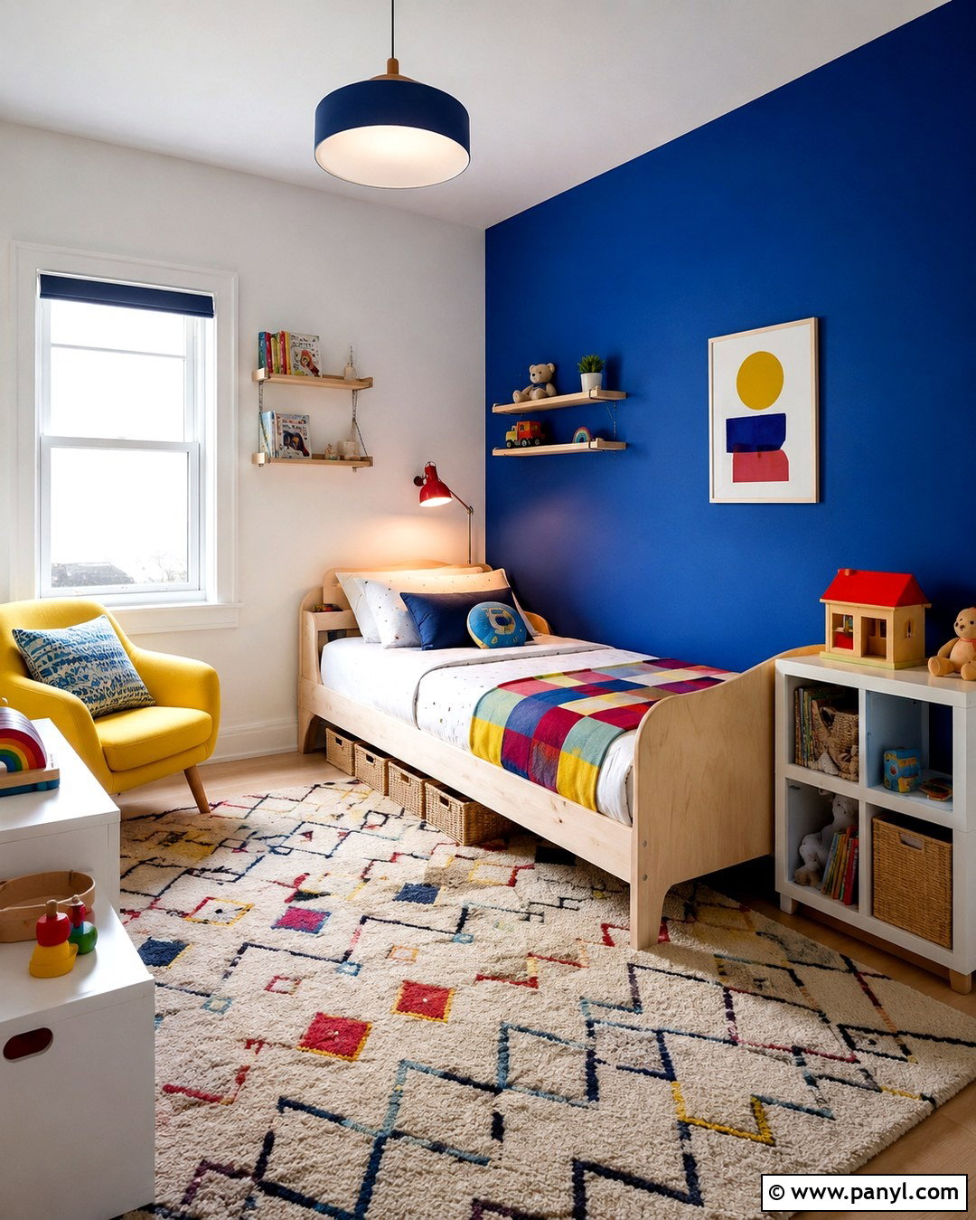 Ultramarine Blue Kids Room With Primary Colors - 20 Ultramarine Blue Wall Paint Ideas