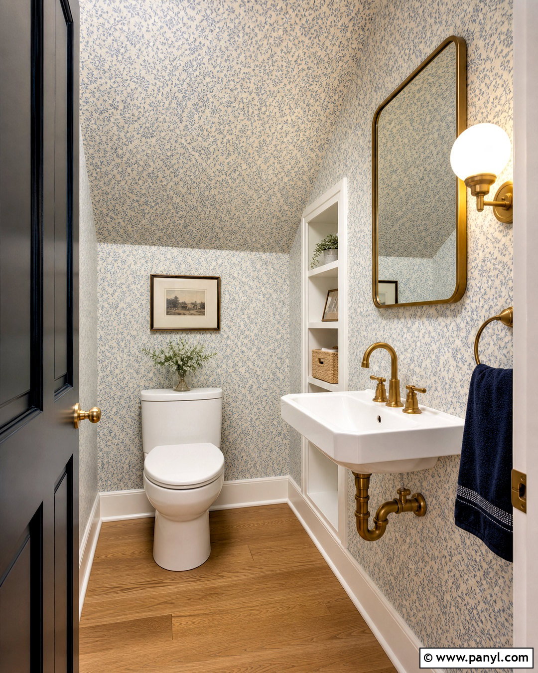 Under Stairs Powder Room - 20 small powder room ideas
