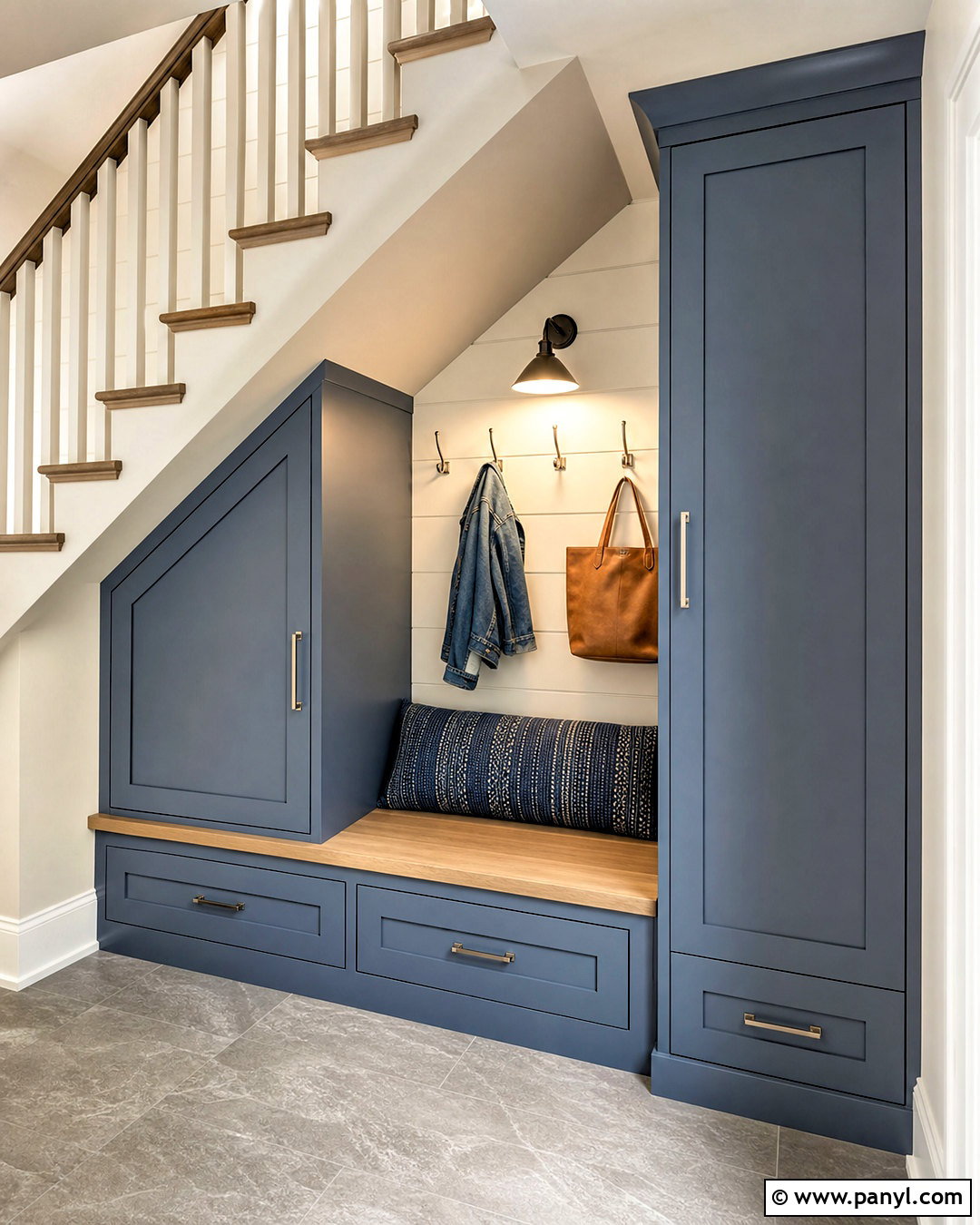 Under-Stairs Small Mudroom - 20 small mudroom ideas