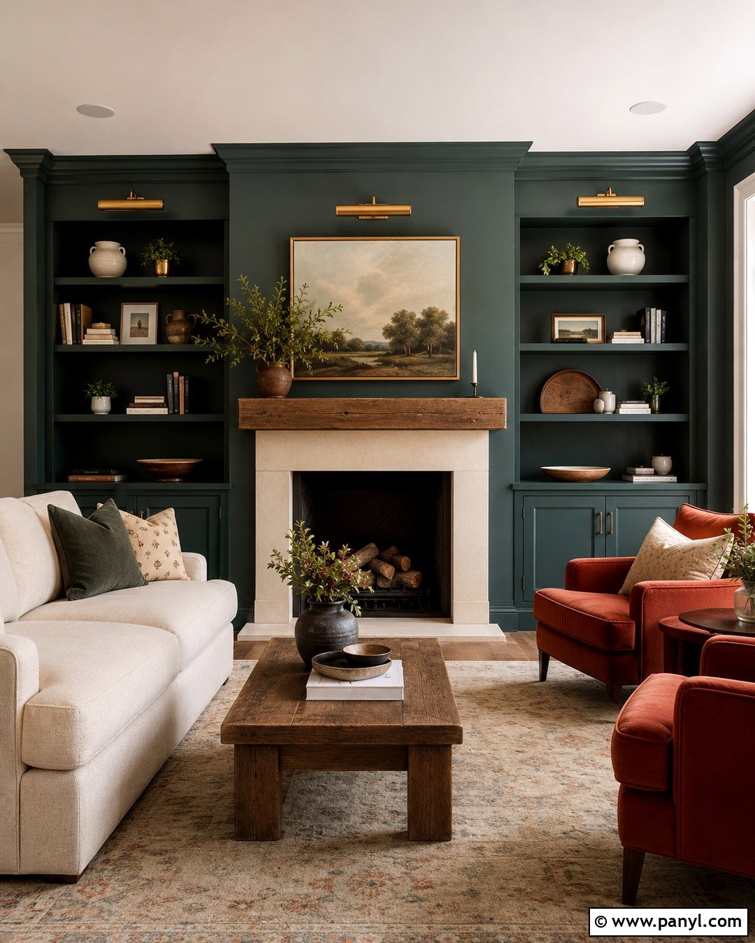 Undersea Paint Fireplace Wall - 20 Undersea Paint Color Ideas