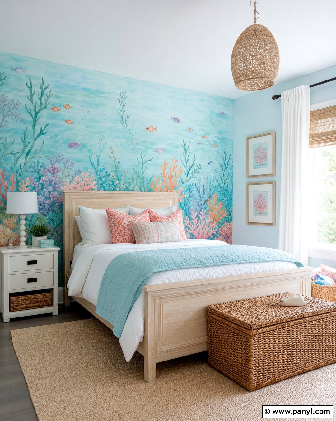 Underwater Girls Room Accent Wall - 25 Accent Wall For Girls Room Ideas