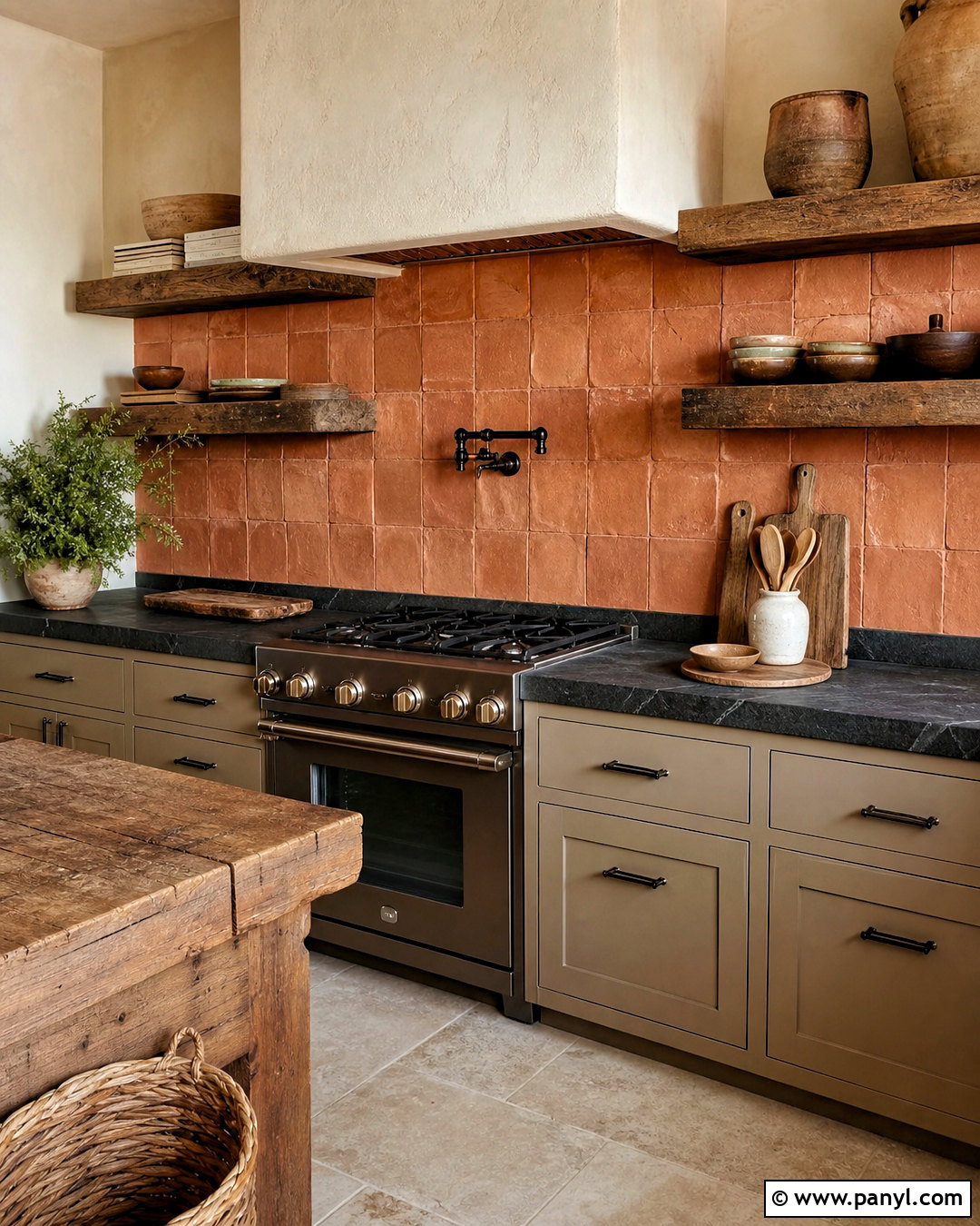 Unglazed Terracotta Backsplash - 20 terracotta backsplash kitchen ideas