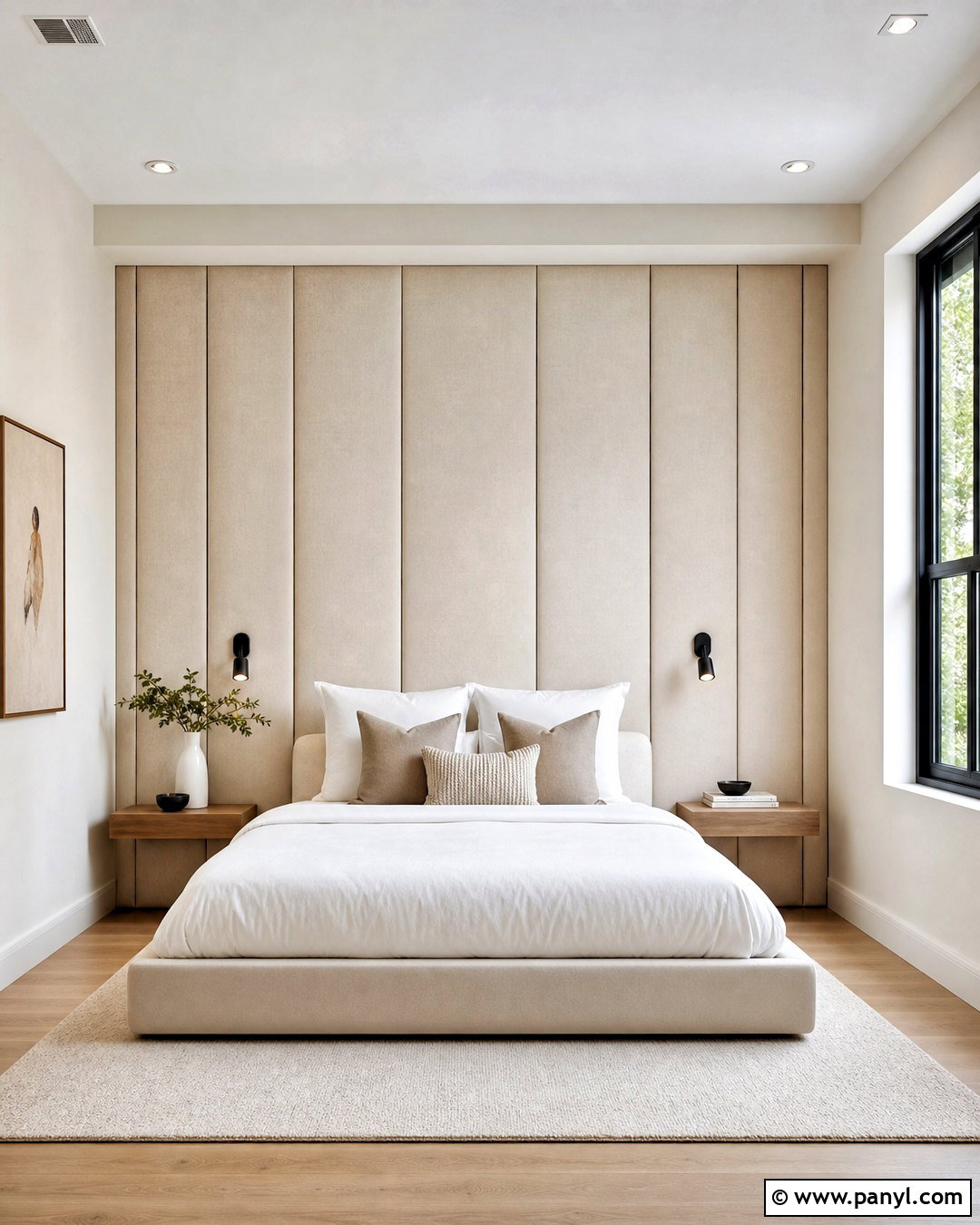 Upholstered Bedroom Accent Wall - 20 small bedroom accent wall ideas