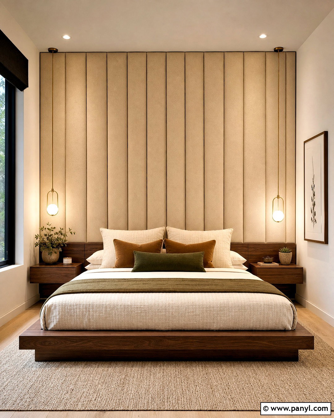 Upholstered Bedroom Accent Wall - 20 small accent wall ideas