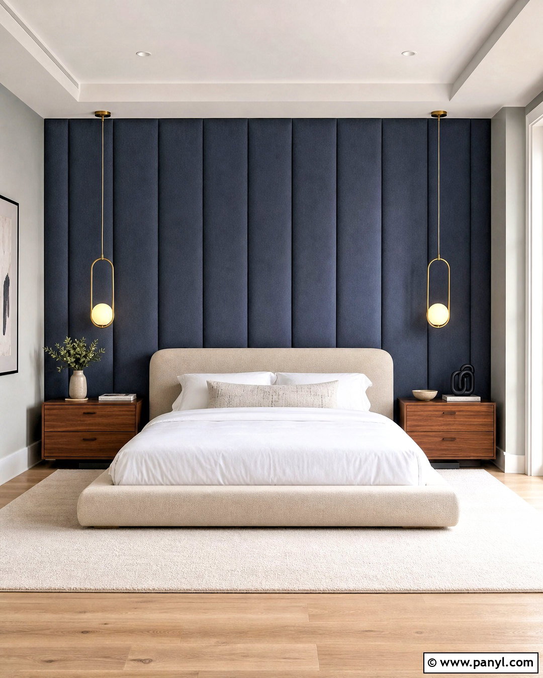 Upholstered Bedroom Statement Wall - 20 statement walls