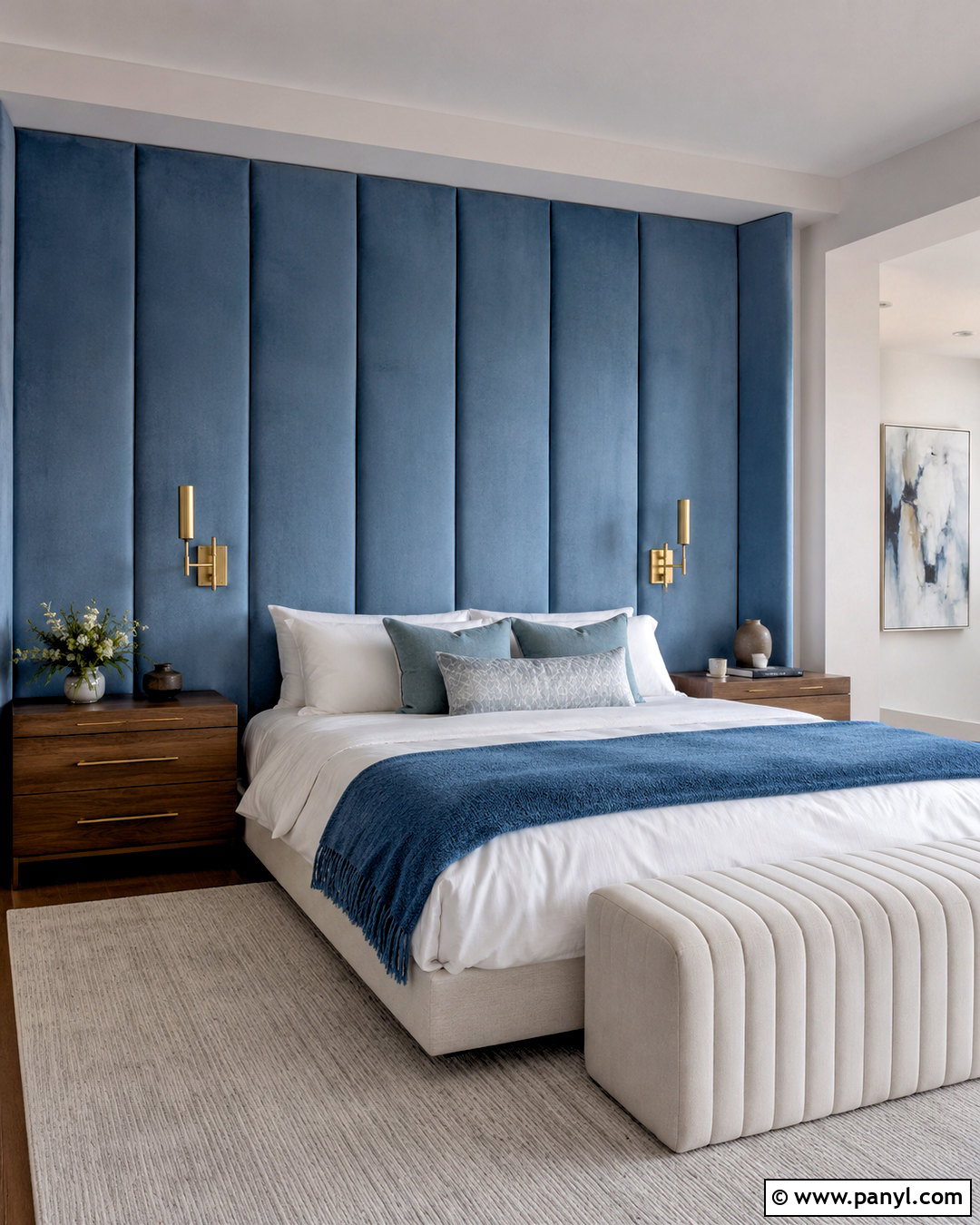 Upholstered Bedroom Wall - 20 decorative wall design ideas