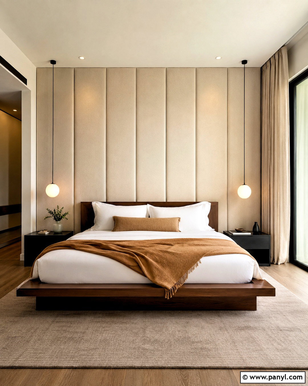 Upholstered Panel Accent Wall - 20 modern accent wall ideas