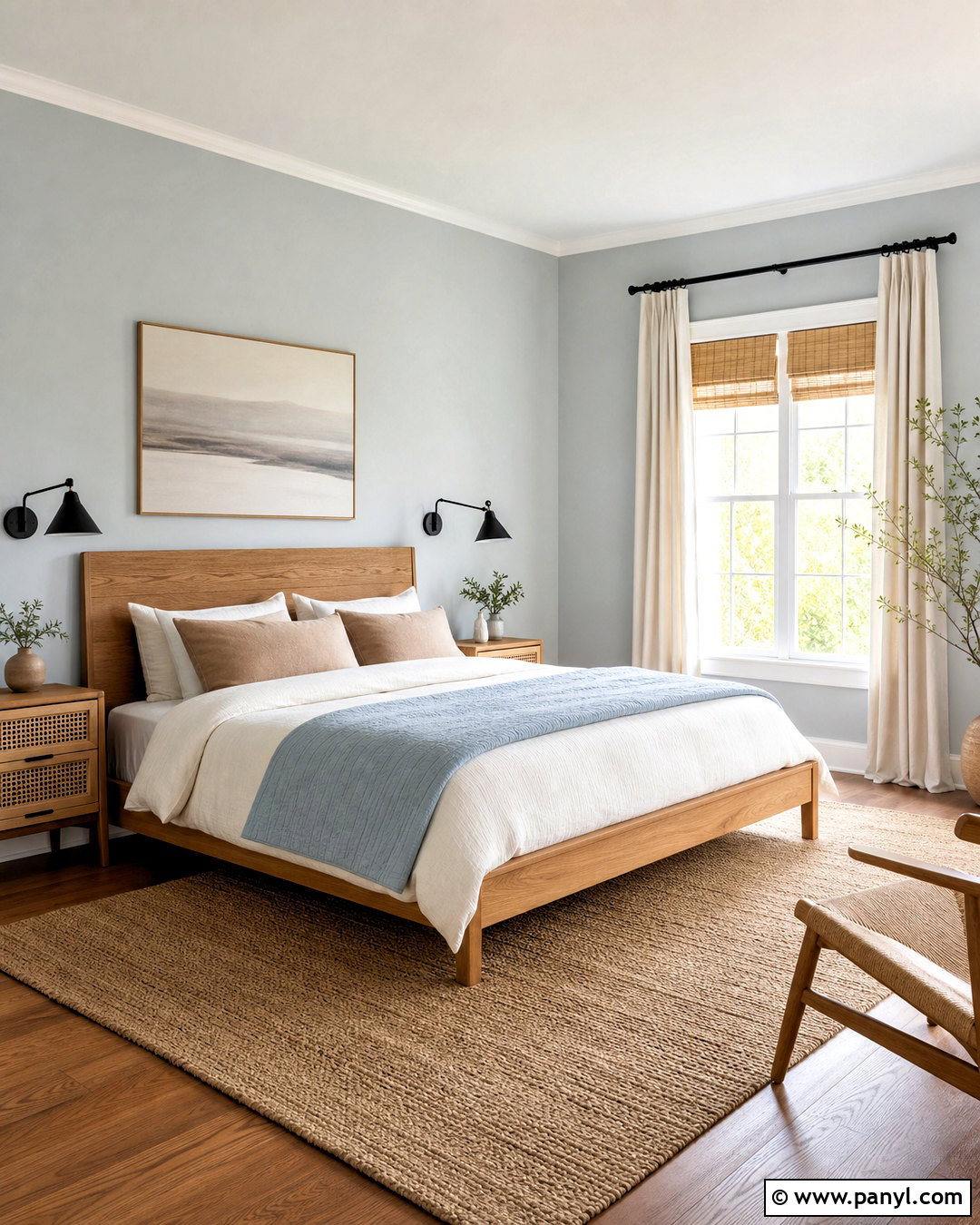 Upward Bedroom With Natural Wood - 20 upward sherwin williams ideas