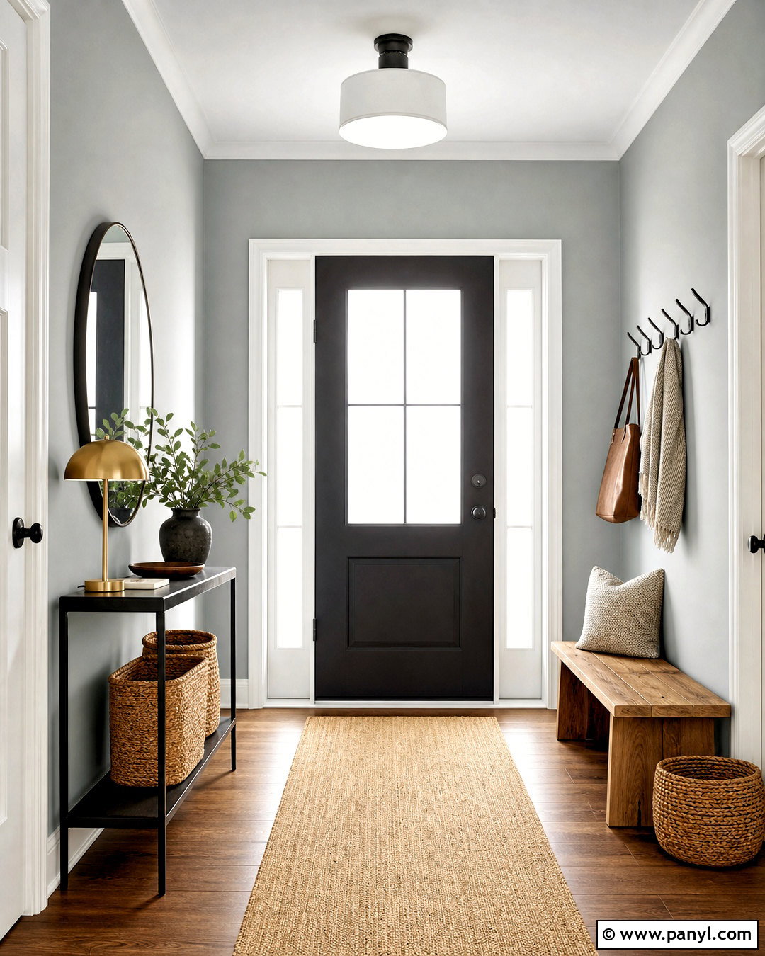 Upward Entryway With Black Furniture - 20 upward sherwin williams ideas